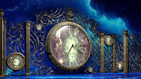 Time Mysteria Left 24s loop after effect Lightwave 3d Stock Footage 143316323