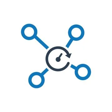Time Network Icon Stock Illustration