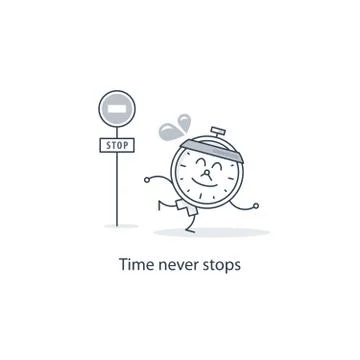 Time never stops Illustrazione stock