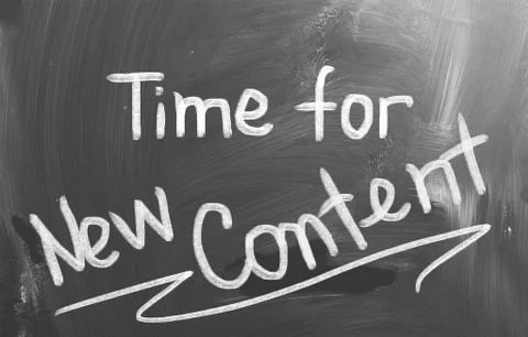 Time for new content concept Stock Illustration