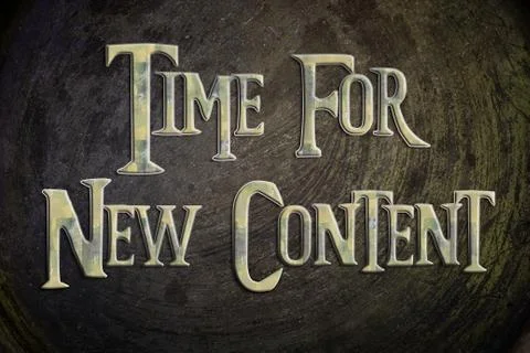 Time for new content concept Stock Illustration