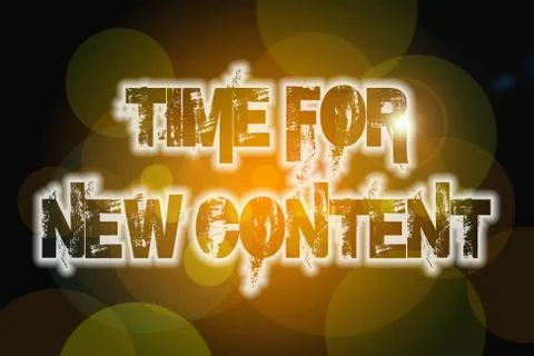 Time for new content concept Stock Illustration