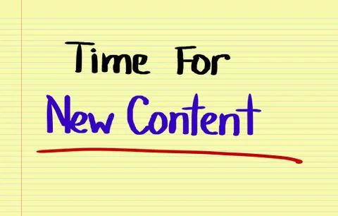 Time For New Content Concept Stock Illustration
