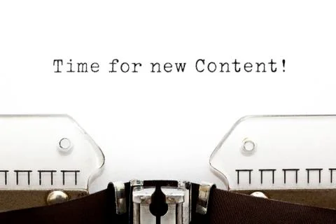 Time for new content typewriter 스톡 사진