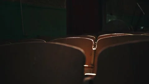 Time is nostalgic, old chairs, old cinemas and old theaters  스톡 동영상 296262844