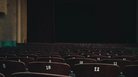 Time is nostalgic, old theaters, old chairs, old cinemas. Stock Footage 296262843