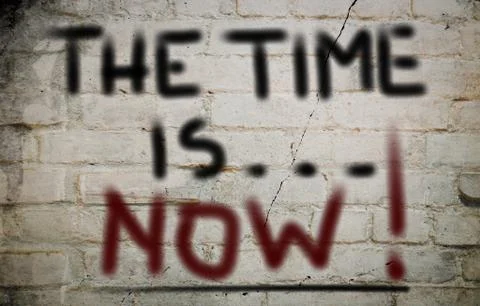 The time is now concept イラスト素材