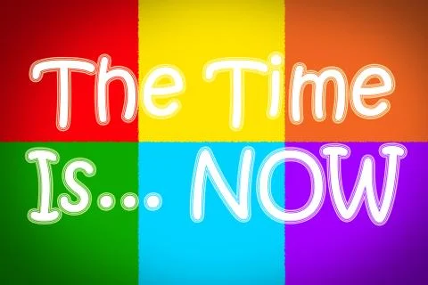 The time is now concept 库存插图