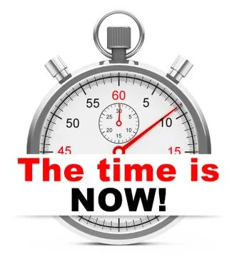 The time is now Stock Illustration