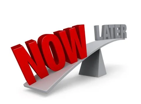 The time is now Stock Illustration