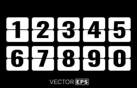 Time numbers set, clock time numbers. Vector illustration Stock Illustration