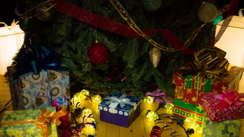 Time to Open Gifts HD Stock Footage 120376738