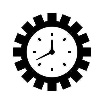 Time Optimization icon.Black vector Stock Illustration