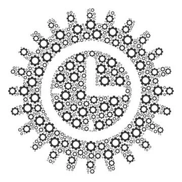 Time Options Collage of Gears Stock-Illustration
