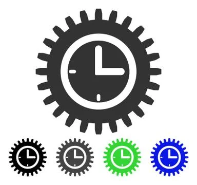 Time Options Flat Icon Stock-Illustration