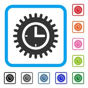 Time Options Framed Icon Stock-Illustration