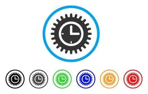 Time Options Rounded Icon Stock-Illustration