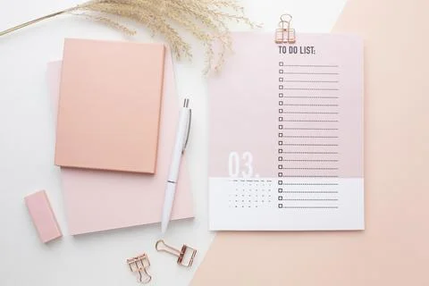 Time organization concept with planner view Stock Photos