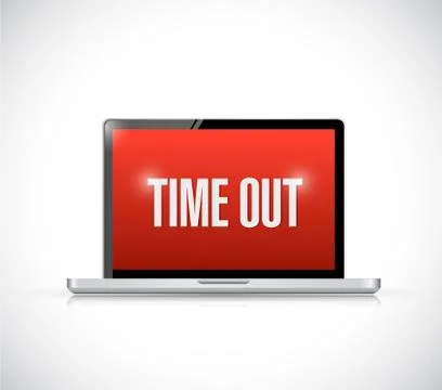 Time out computer message Illustrazione stock