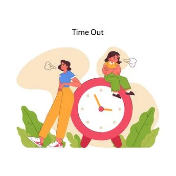 Time out concept. Flat vector illustration Stock Illustration