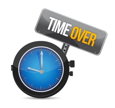 Time over concept illustration design over white Illustrazione stock