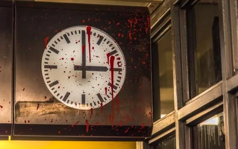 The time is over in the underground Stock Photos