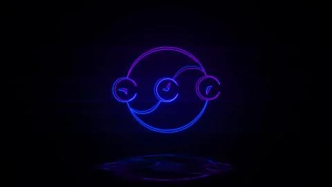 Time paradox in neon effect mp4 video Stock Illustration