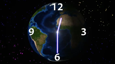 Time passage on rotating Earth background. Stock Footage 59111731