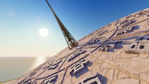 Time passes, years change and sundial delay Stock Footage 288180117