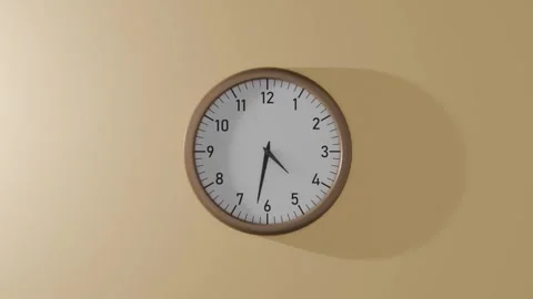 Time passing analog clock motion footage Stock Footage 344091409