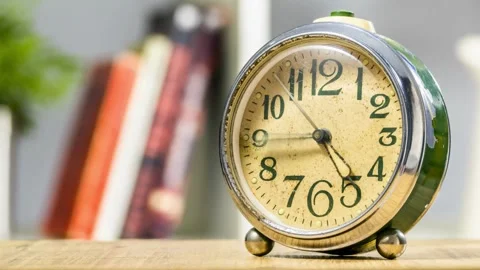 Time passing concept Analogue Clock Timelapse showing fast moving. ringing .. Stock Footage 272761319