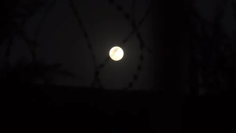 Time passing during night for the prisoners, moon shot timelapes Stock Footage 301881982