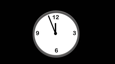 Time passing. Loopable 3d animation with an alpha matte Stock Footage 67445221