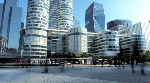 Time passing. time lapse. in motion. moving. rush hectic. modern urban city Stock Footage 40672901