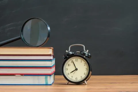 Time is passing very quickly when you study hard 스톡 사진