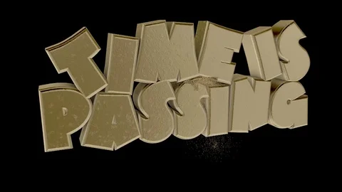 "Time is passing" words going to sand particles 스톡 동영상 76821608