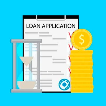 Time to pay loan concept Stock Illustration
