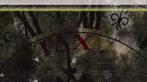 Time to pay tax concept glitch effect Stock Footage 305200684