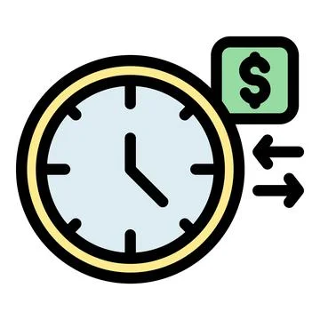 Time payment cancellation icon vector flat Stock Illustration