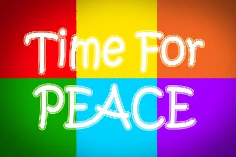 Time for peace concept Stock Illustration