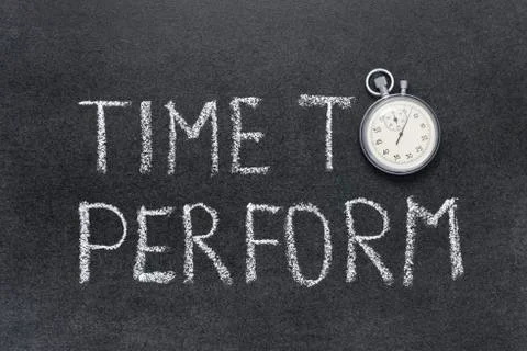 Time to perform Stock Photos