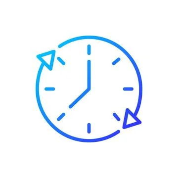 Time period pixel perfect gradient linear vector icon 스톡 일러스트