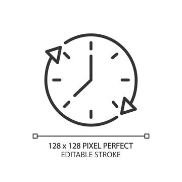 Time period pixel perfect linear icon Stock-Illustration