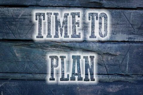 Time to plan concept Stock Illustration