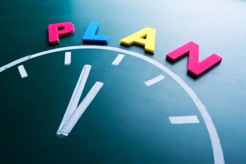 Time to plan concept Stock Photos