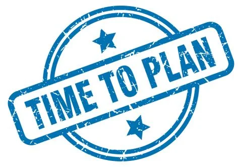 Time to plan grunge stamp Stock Illustration