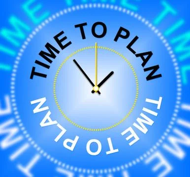 Time to plan representing objective goal and aspire Stock Illustration