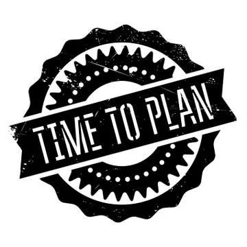 Time to plan stamp Ilustración de archivo