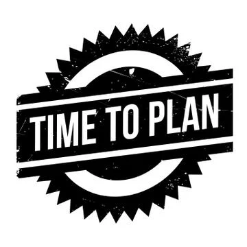 Time to plan stamp Stock Illustration