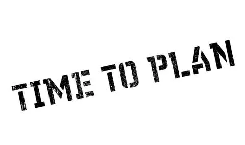Time to plan stamp Ilustración de archivo